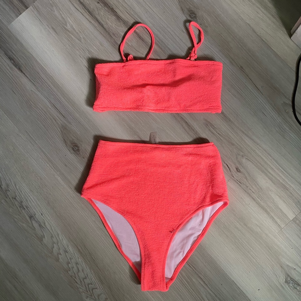 High Waisted Pink Swimsuit